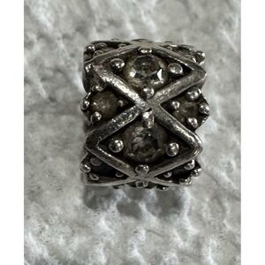 Chamilia Shimmering Stones Clear Crystal 925 Sterling Silver Bead Charm